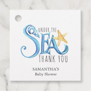 Étiquettes Cadeau Baby shower Privilégier Les Tags Sous Le Thème Mer
