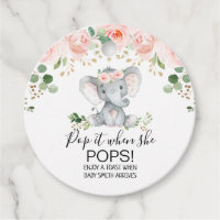 Baby shower rose Floral Eléphant Pop It