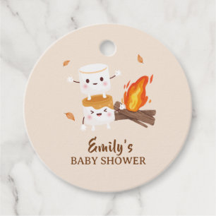 Étiquettes Cadeau Baby shower Rustic S'more Love Campfire