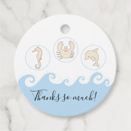 Étiquettes Cadeau Baby shower Sea Mobile