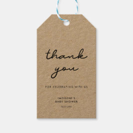 Étiquettes-cadeau Baby shower simple