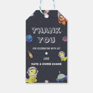 Étiquettes-cadeau Baby shower spatial Dinosaur Star Planet Galaxy