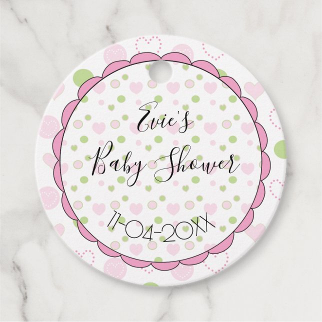 Étiquettes Cadeau Baby shower sucre et épices (Devant)