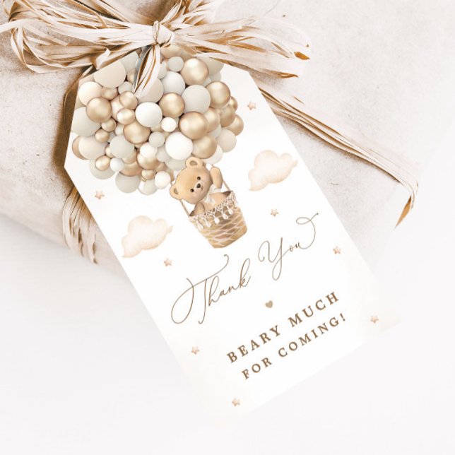 Étiquettes-cadeau Baby shower Teddy Bear (Créateur téléchargé)