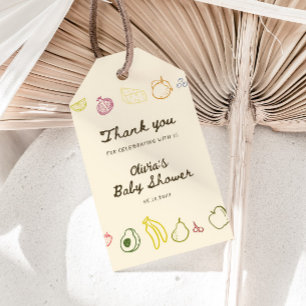 Étiquettes-cadeau Baby shower tiré à la main localement cultivé