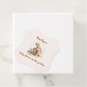 Étiquettes Cadeau Baby shower vintage Garden Party