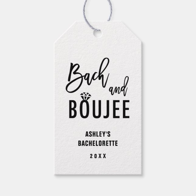 Étiquettes-cadeau Bach et Boujee Bachelorette Party Favoriser (Devant)