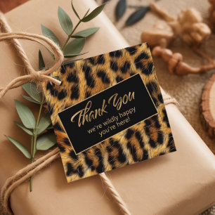 Étiquettes Cadeau Bachelorette Merci Léopard ID1153