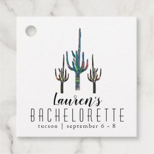 Étiquettes Cadeau Bachelorette personnalisée Saguaro Cactus