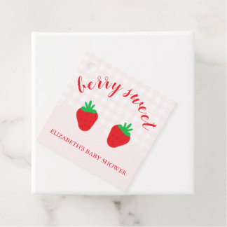 Étiquettes Cadeau Baigneuse de bébé aux fraises d'une douceur infini