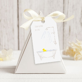 Étiquettes-cadeau Baignoire en caoutchouc Baby shower canard genre n