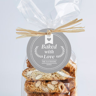 Étiquettes Cadeau Baked with Love Christmas Holiday Baking Gift