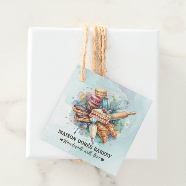 Étiquettes Cadeau Bakery Store Pastry Chef Dessert Sweets Cake Baker (En situation)