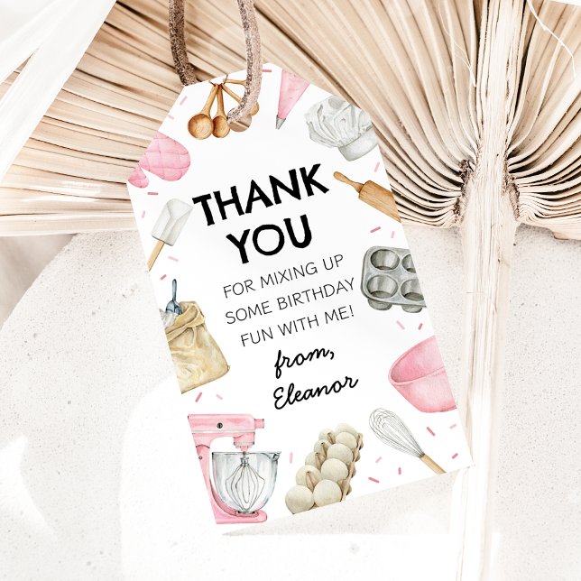 Étiquettes-cadeau Baking Cupcake Décoration fille Anniversaire Merci (Créateur téléchargé)