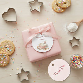 Étiquettes Cadeau Baking Party Girls Birthday Elegant Bawl & Whisk