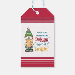 Étiquettes-cadeau Baking Spirits Bright Cookie Christmas Holiday