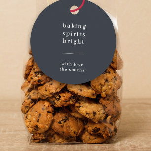 Étiquettes Cadeau Baking Spirits Bright Photo de Enfants Moderne e