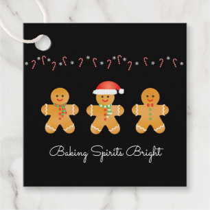 Étiquettes Cadeau Baking Spiritueux Bright Gingerbread Hommes
