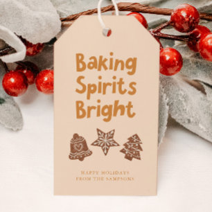 Étiquettes-cadeau Baking Spiritueux   Cookie Exchange jaune