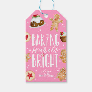 Étiquettes-cadeau Baking Spiritueux Noël Fête Baking
