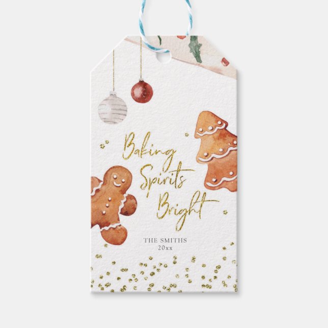 Étiquettes-cadeau Baking Spiritueux pain d'épices (Devant)