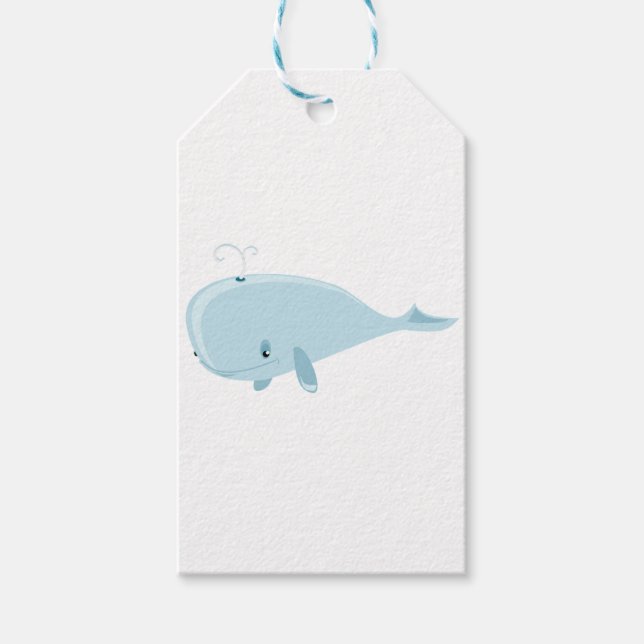 Étiquettes-cadeau baleine (Devant)
