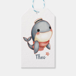 Étiquettes-cadeau Baleine Bonjour!