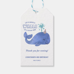 Étiquettes-cadeau Baleine D'Un Temps Mignonne Casquette Merci De Fêt