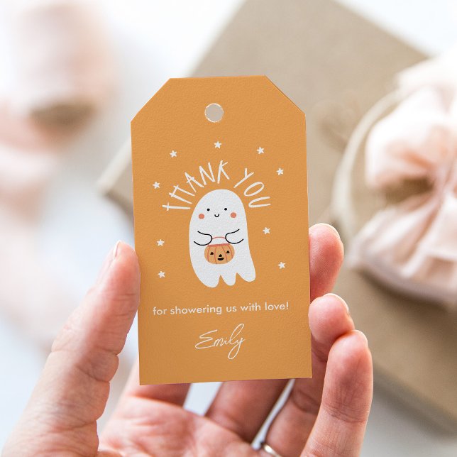 Étiquettes-cadeau Balise Baby shower d'Halloween Kawaii Favoriser (Créateur téléchargé)