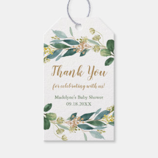 Étiquettes-cadeau Balise Baby shower vert Favours