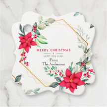Balise Belle aquarelle Fleur de Noël Favoriser