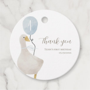 Étiquettes Cadeau Balise bleue Silly Goose Round Faver