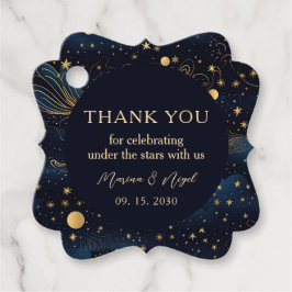 Étiquettes Cadeau Balise Boho Celestial Mariage Merci