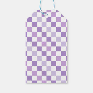Étiquettes-cadeau Balise cadeau À damiers pourpre