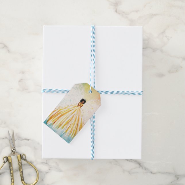 Étiquettes-cadeau Balise cadeau Angel Bright (Avec de laficelle)