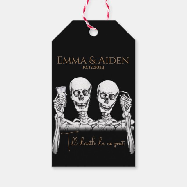 Étiquettes-cadeau Balise cadeau Ani crâne (Devant)