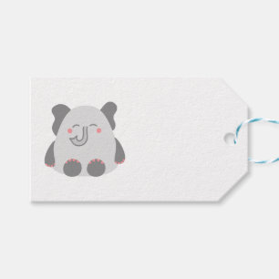 Étiquettes-cadeau Balise cadeau animal de style kawaii mignonne élép
