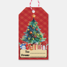 Étiquettes-cadeau Balise Cadeau Arbre de Noël - A/A