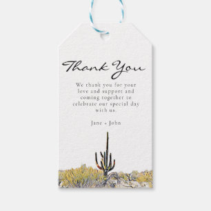 Étiquettes-cadeau Balise cadeau Arizona Desert Saguaro