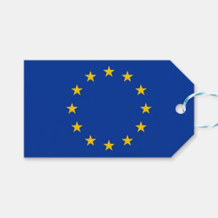 Étiquettes-cadeau Balise cadeau avec drapeau de l'Union européenne