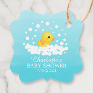 Étiquettes Cadeau Balise Cadeau Baby shower Favoriser en caoutchouc