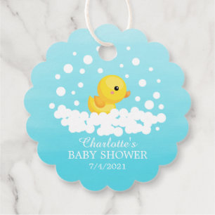 Étiquettes Cadeau Balise Cadeau Baby shower Favoriser en caoutchouc
