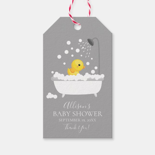 Étiquettes-cadeau Balise Cadeau Baby shower Favoriser en caoutchouc (Devant)