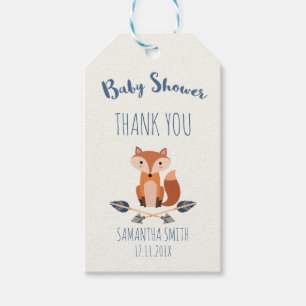 Étiquettes-cadeau Balise cadeau Baby shower Fox et Flèches