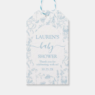 Étiquettes-cadeau Balise cadeau Baby shower Garçon Toile Bleu
