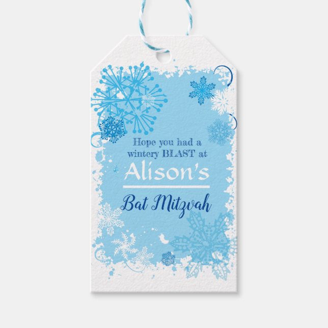 Étiquettes-cadeau Balise cadeau Bat mitzvah GELÉE (Devant)