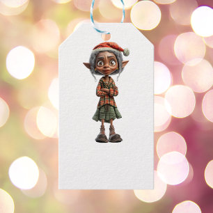 Étiquettes-cadeau Balise cadeau blanc pour l'elfe de Noël de grand-m