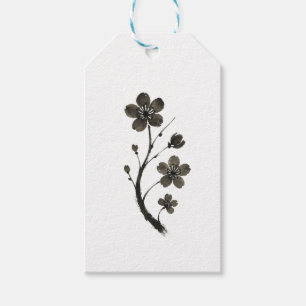 Étiquettes-cadeau Balise Cadeau Botanique Minimale - Plum Blossom Li