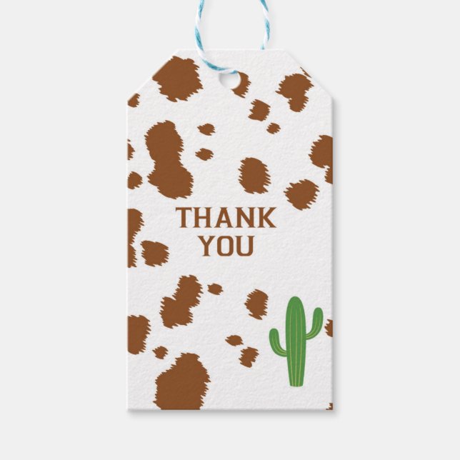 Étiquettes-cadeau Balise cadeau Brown pour vache (Devant)