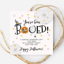 Balise cadeau Carré Halloween Vous avez été réserv